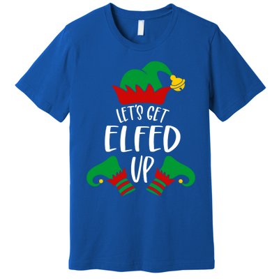 Let's Get Elfed Up Christmas Pajama Xmas Costume Boy Girl Cute Gift Premium T-Shirt