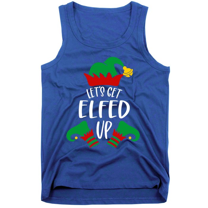 Let's Get Elfed Up Christmas Pajama Xmas Costume Boy Girl Cute Gift Tank Top