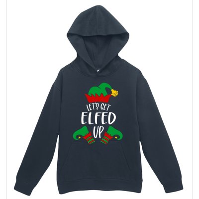 Let's Get Elfed Up Christmas Pajama Xmas Costume Boy Girl Cute Gift Urban Pullover Hoodie