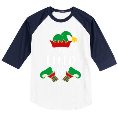 Let's Get Elfed Up Christmas Pajama Xmas Costume Boy Girl Cute Gift Baseball Sleeve Shirt