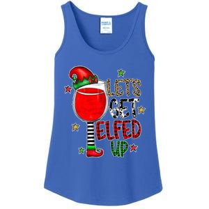 Let's Get Elfed Up Ing Wine Leopard Family Christmas Gift Ladies Essential Tank