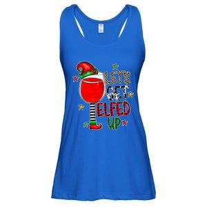 Let's Get Elfed Up Ing Wine Leopard Family Christmas Gift Ladies Essential Flowy Tank