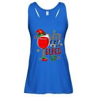 Let's Get Elfed Up Ing Wine Leopard Family Christmas Gift Ladies Essential Flowy Tank