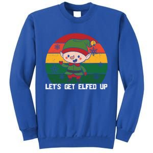 Let's Get Elfed Up Elf Family Matching Christmas Xmas Gift Sweatshirt