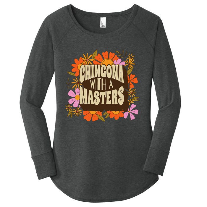 Latina Graduation Educated Latina Chingona With A Master Women's Perfect Tri Tunic Long Sleeve Shirt