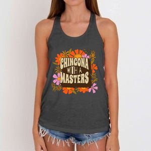 Latina Graduation Educated Latina Chingona With A Master Women's Knotted Racerback Tank