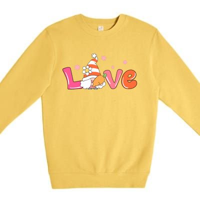 Love Gnome Easter Spring Cute Premium Crewneck Sweatshirt