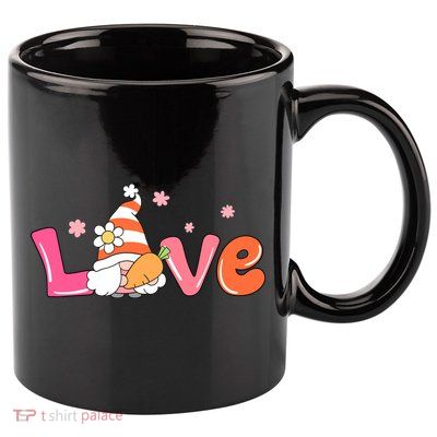 Love Gnome Easter Spring Cute 11oz C Handle Ceramic Mug