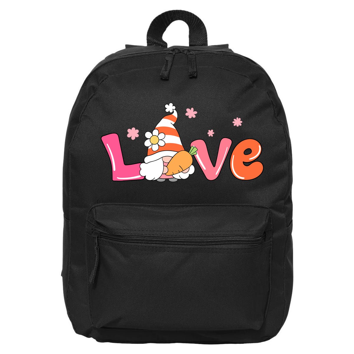 Love Gnome Easter Spring Cute 16 in Basic Backpack