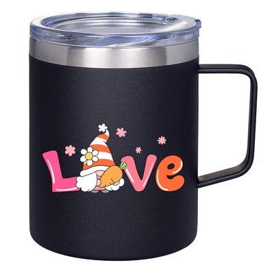 Love Gnome Easter Spring Cute 12oz Stainless Steel Coffee Mug