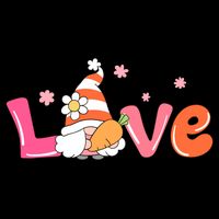 Love Gnome Easter Spring Cute Full Zip Hoodie