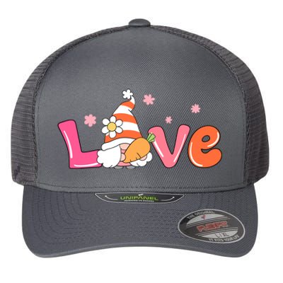 Love Gnome Easter Spring Cute Flexfit Unipanel Trucker Cap