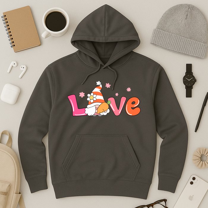 Love Gnome Easter Spring Cute Hoodie