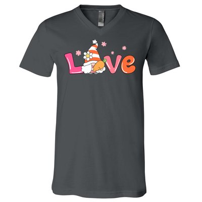 Love Gnome Easter Spring Cute V-Neck T-Shirt