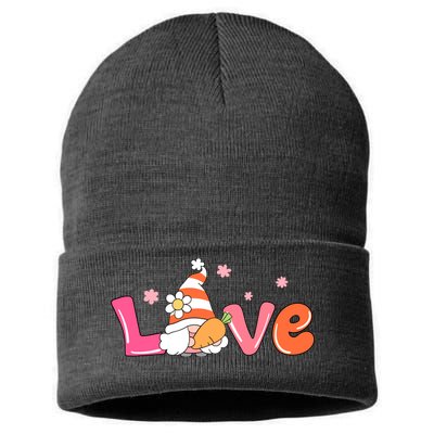 Love Gnome Easter Spring Cute Sustainable Knit Beanie