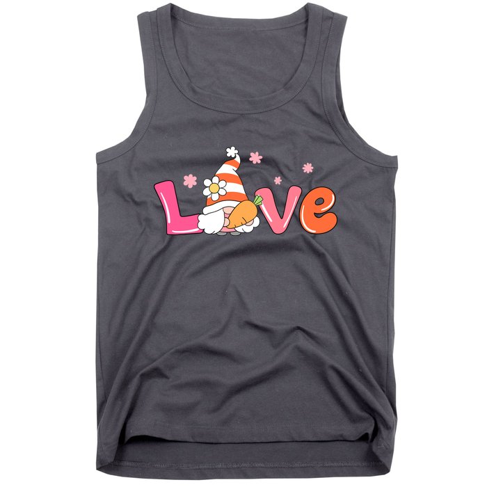 Love Gnome Easter Spring Cute Tank Top