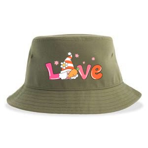 Love Gnome Easter Spring Cute Sustainable Bucket Hat