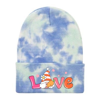 Love Gnome Easter Spring Cute Tie Dye 12in Knit Beanie