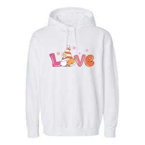 Love Gnome Easter Spring Cute Garment-Dyed Fleece Hoodie