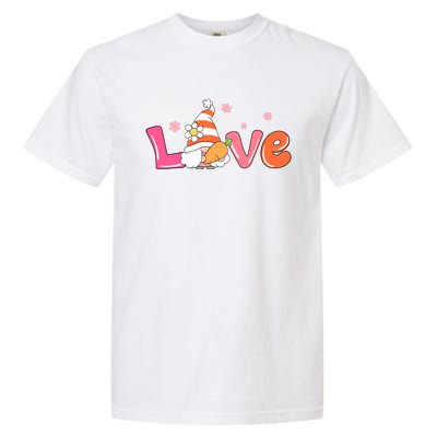 Love Gnome Easter Spring Cute Garment-Dyed Heavyweight T-Shirt