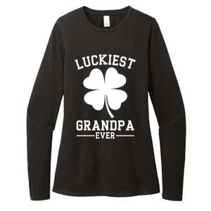 Luckiest Grandpa Ever Funny St Patricks Day Womens CVC Long Sleeve Shirt