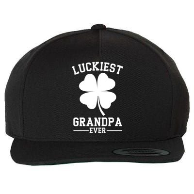 Luckiest Grandpa Ever Funny St Patricks Day Wool Snapback Cap