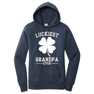 Luckiest Grandpa Ever Funny St Patricks Day Women's Pullover Hoodie