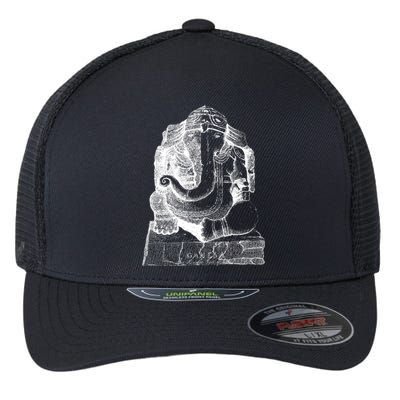 Lord Ganesha Elephant Head Vintage Gift Hindu Hinduism Yoga Gift Flexfit Unipanel Trucker Cap