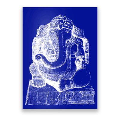 Lord Ganesha Elephant Head Vintage Gift Hindu Hinduism Yoga Gift Poster