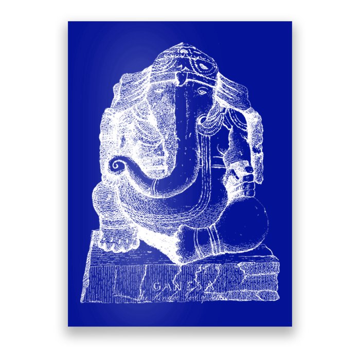 Lord Ganesha Elephant Head Vintage Gift Hindu Hinduism Yoga Gift Poster