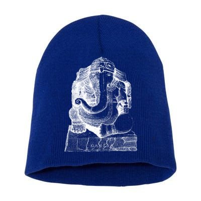 Lord Ganesha Elephant Head Vintage Gift Hindu Hinduism Yoga Gift Short Acrylic Beanie