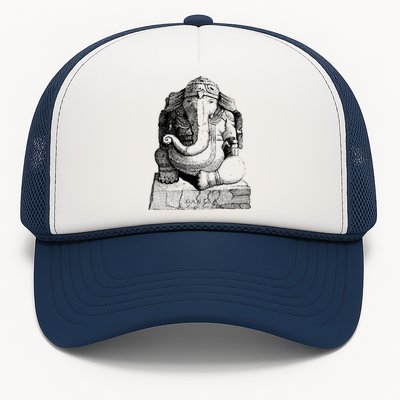 Lord Ganesha Elephant Head Vintage Gift Hindu Hinduism Yoga Gift Trucker Hat