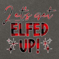 Lets Get Elfed Up Funny Christmas Holiday Cotton Canvas Backpack