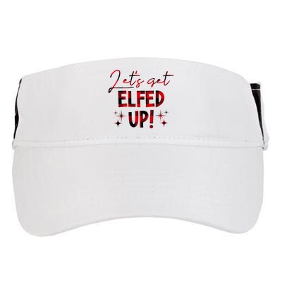 Lets Get Elfed Up Funny Christmas Holiday Adult Drive Performance Visor