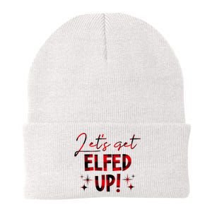 Lets Get Elfed Up Funny Christmas Holiday Knit Cap Winter Beanie