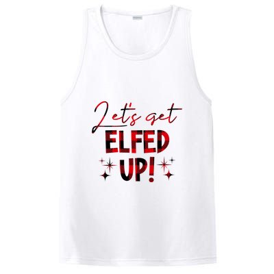 Lets Get Elfed Up Funny Christmas Holiday PosiCharge Competitor Tank