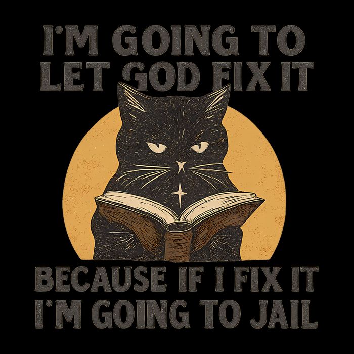 Let God Fix It - Cat Quote Cooling Performance Crew T-Shirt