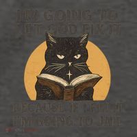 Let God Fix It - Cat Quote Vector Backpack