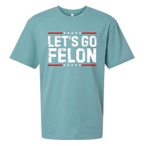 Lets Go Felon Funny Anti Trump Convicted Felon 2024 Sueded Cloud Jersey T-Shirt