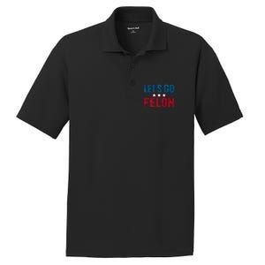 LetS Go Felon Slogan Graphic PosiCharge RacerMesh Polo