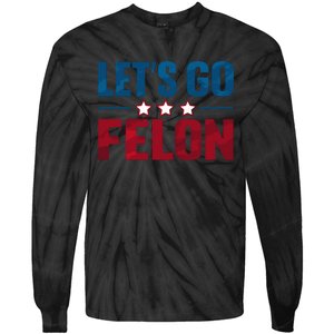 LetS Go Felon Slogan Graphic Tie-Dye Long Sleeve Shirt