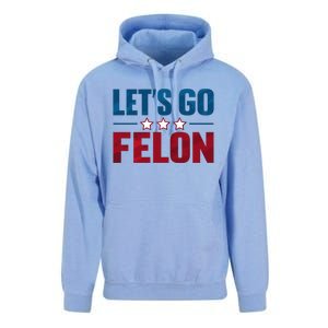 LetS Go Felon Slogan Graphic Unisex Surf Hoodie