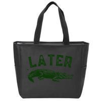 Later Gator Funny Alligator Zip Tote Bag