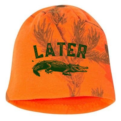 Later Gator Funny Alligator Kati - Camo Knit Beanie