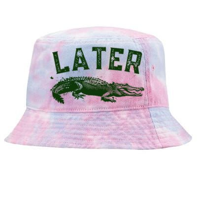 Later Gator Funny Alligator Tie-Dyed Bucket Hat