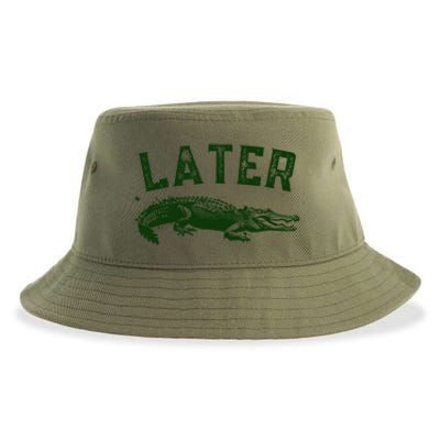 Later Gator Funny Alligator Sustainable Bucket Hat