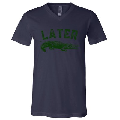 Later Gator Funny Alligator V-Neck T-Shirt