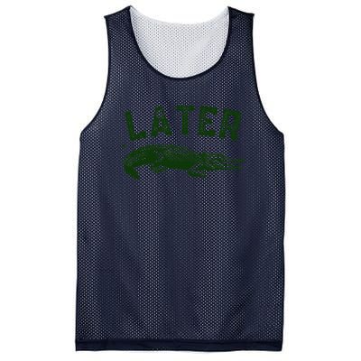 Later Gator Funny Alligator Mesh Reversible Basketball Jersey Tank