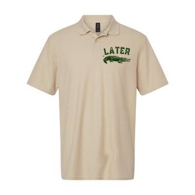 Later Gator Funny Alligator Softstyle Adult Sport Polo