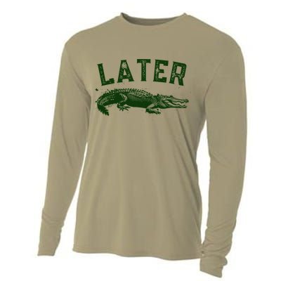 Later Gator Funny Alligator Cooling Performance Long Sleeve Crew